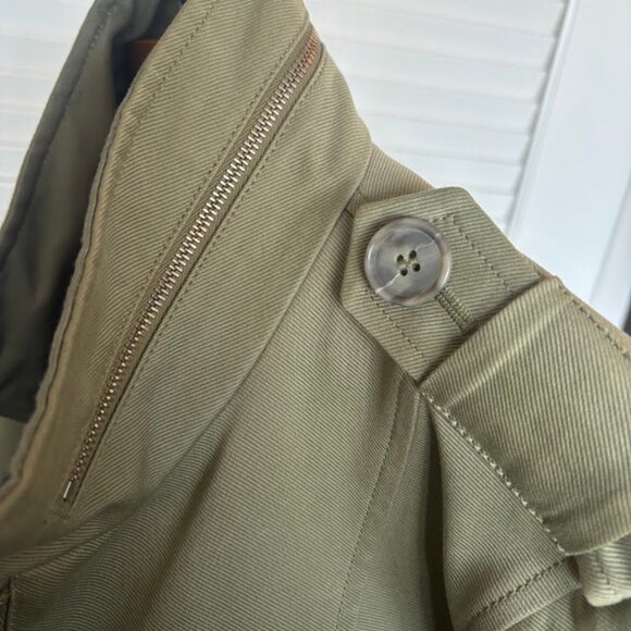 Nordstrom Signature And Caroline Issa Defined Twill Utility Jacket Green Size 4 - Picture 8 of 9